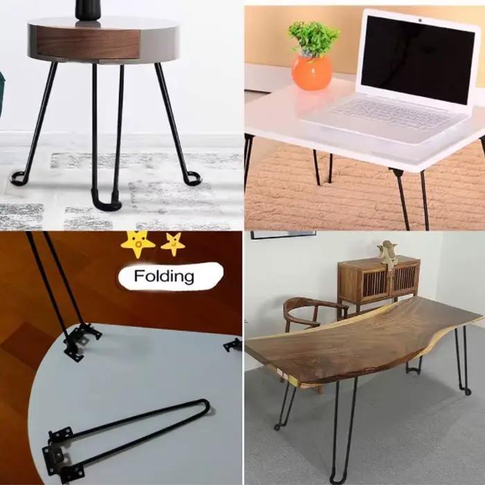 1 pièces pieds de Table en métal Support pliant pieds de meubles bricolage maison banc salle à mange