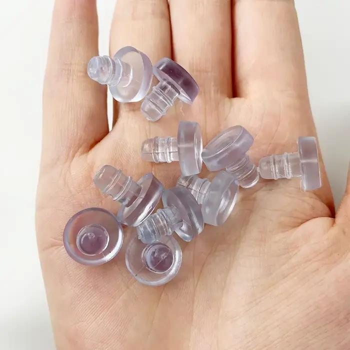 Vis universelles transparentes pour le pied, 20 pièces, bouchons de trous, tige en caoutchouc, pare-