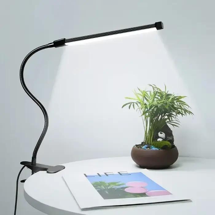 Lampe de lecture LED à pince, lampe de bureau pour étudiant, lampe de chevet pour chambre à coucher,