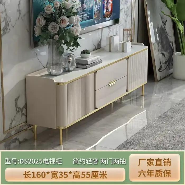 Meuble TV de luxe esthétique moderne, affichage de salon, support TV simple, chambre à coucher, meub