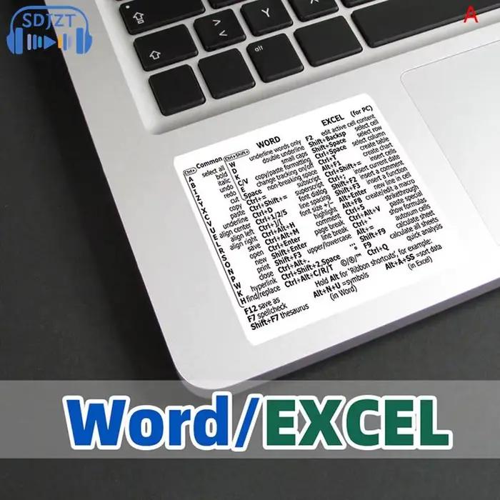 Autocollant de raccourci de clavier de référence d'ordinateur, adhésif pour Windows, PC, ordinateur