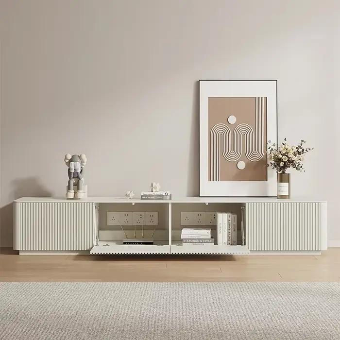 Meuble Tv noir nordique, meuble Tv Simple et moderne en bois massif, meuble de styliste modulaire