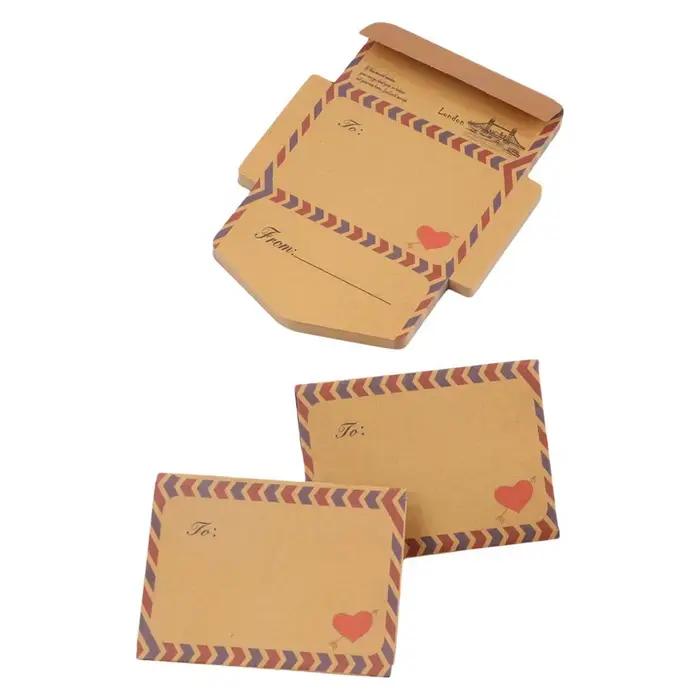 Bloc-notes vintage en papier kraft pour l'école et le bureau, bloc-notes enveloppe, bloc-notes mémo