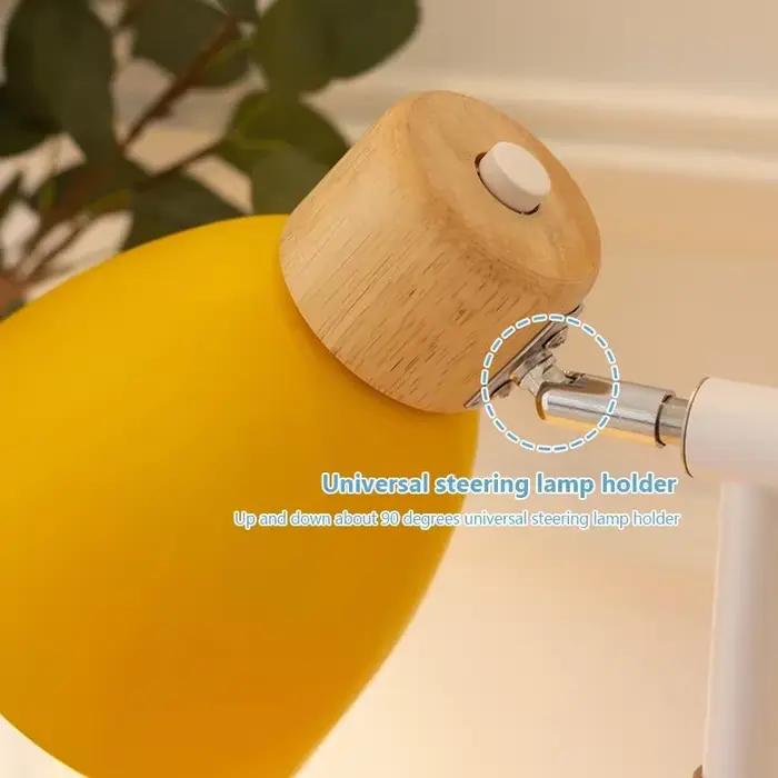 Table créative lampe nordique Art en bois LED tourner tête Simple lampes de bureau/Protection des yeux lecture et salon chambre décor à la maison