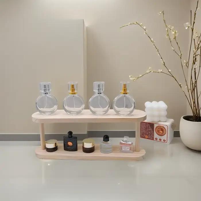 Étagère de rangement en bois à 2 niveaux