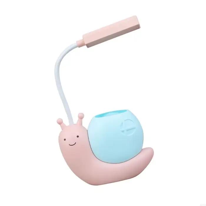 Lampe bureau Rechargeable avec Modes des yeux porte-crayons intégrés