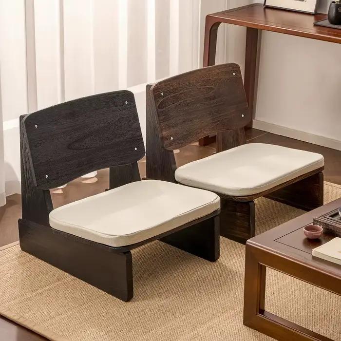 Chaise d'angle en bois massif minimaliste moderne pour salon détente et relaxation occasionnelle chez soi