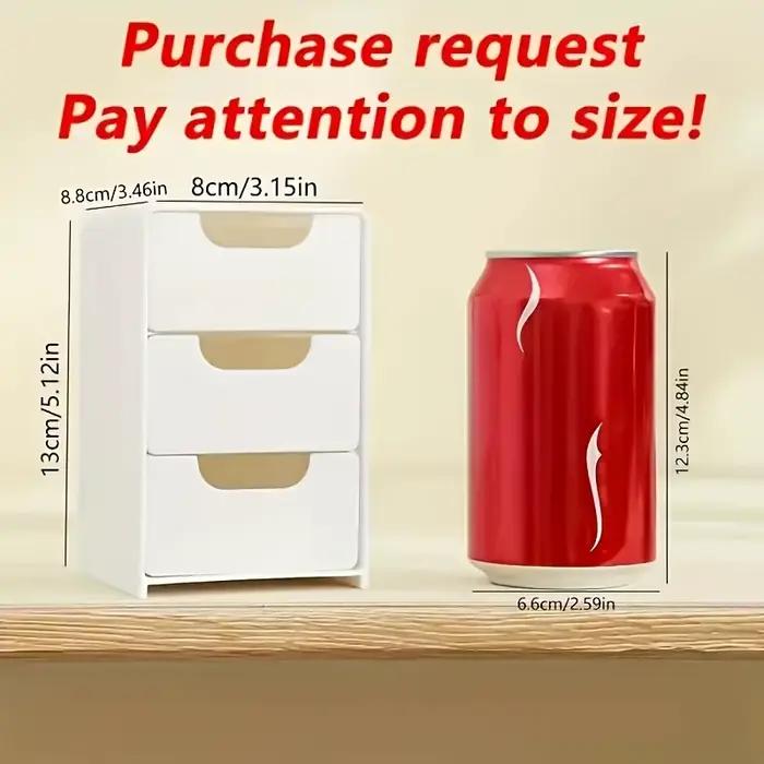 Organisateur de bureau chic à 3 niveaux avec tiroirs pour fournitures de bureau bijoux et cosmétiques boîte de séparation portable blanc élégant pour bureau et rangement personnel