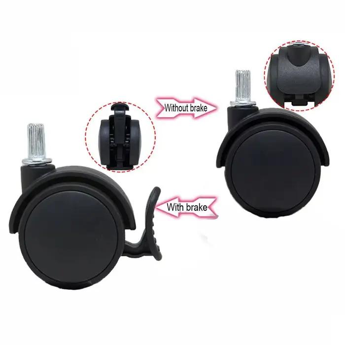 Outil 1.2/2 pouces meubles roues universelles roue de remplacement 360 ° Roulette de chaise de bureau rotative en