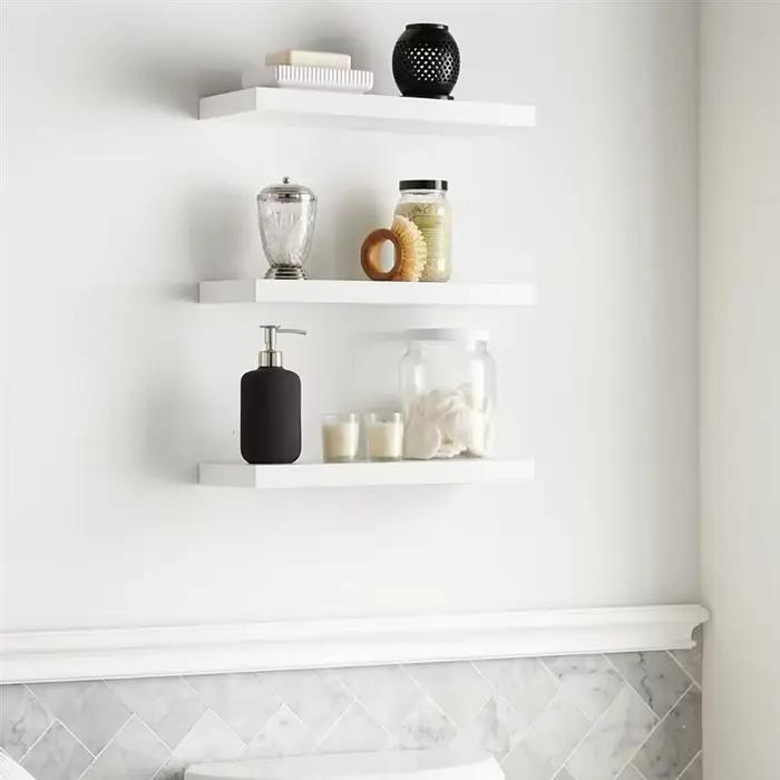 Étagères flottantes souples pour mur en osier noires étagères murales pour chambre à coucher salon cuisine occasions spéciales