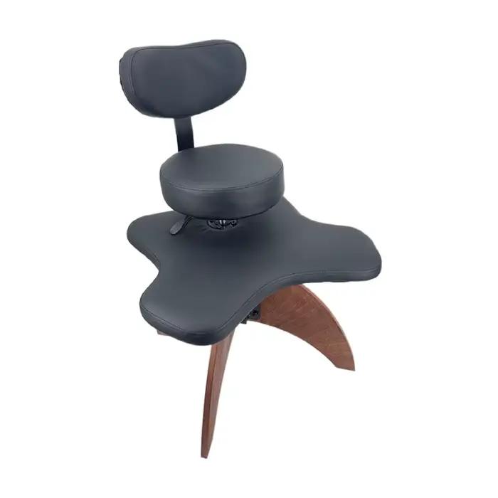 Chaise à jambes croisées avec soutien lombaire et tabouret réglable