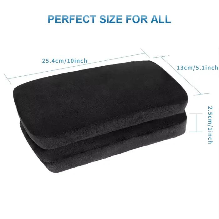 1 paire d'accoudoirs ergonomiques en mousse à mémoire de forme pour chaise de bureau