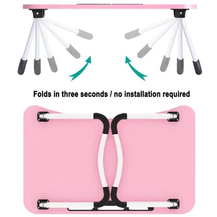 Table d'ordinateur portable, table de lit, table pliable, table d'étude