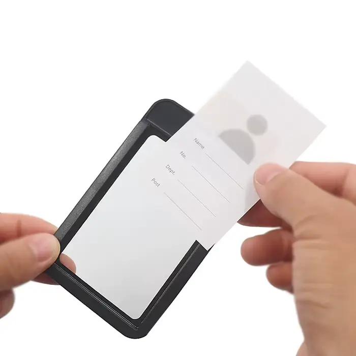 Porte-carte d'identité de bureau-porte-carte à couverture coulissante extensible et rétractable-carte d'accès