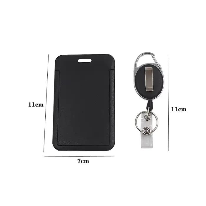 Porte-carte d'identité de bureau-porte-carte à couverture coulissante extensible et rétractable-carte d'accès