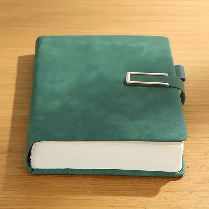 Carnet vintage en cuir A5 avec couverture souple personnalisée - parfait pour les réunions d'affaires et la vie universitaire