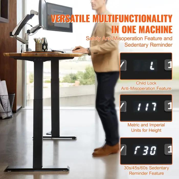 Pour cadre de bureau debout réglable 70-117cm de hauteur pieds
