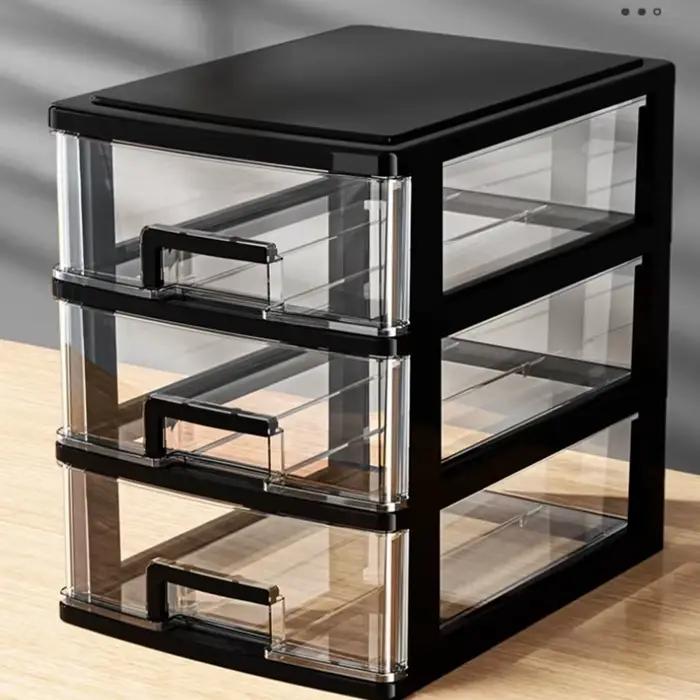 Tiroirs organisateurs de bureau modulaires système de stockage de fichiers A4 transparent style japonais pour espace de travail élégant et organisé