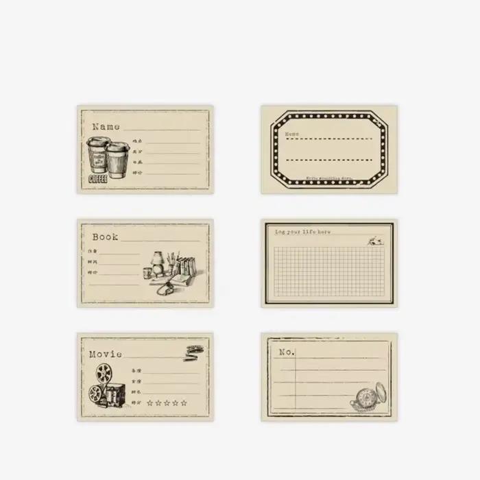 30 feuilles/paquet journal fournitures de bureau papier Kraft mémo Notes message Plan quotidien livre de mots enfants école papeterie