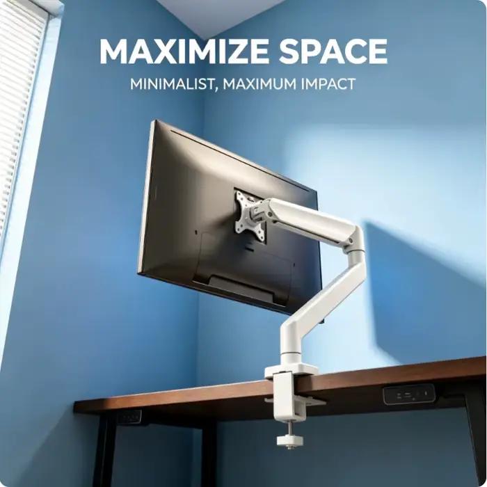 Support de bureau ergonomique à mouvement complet pour moniteur de jeu