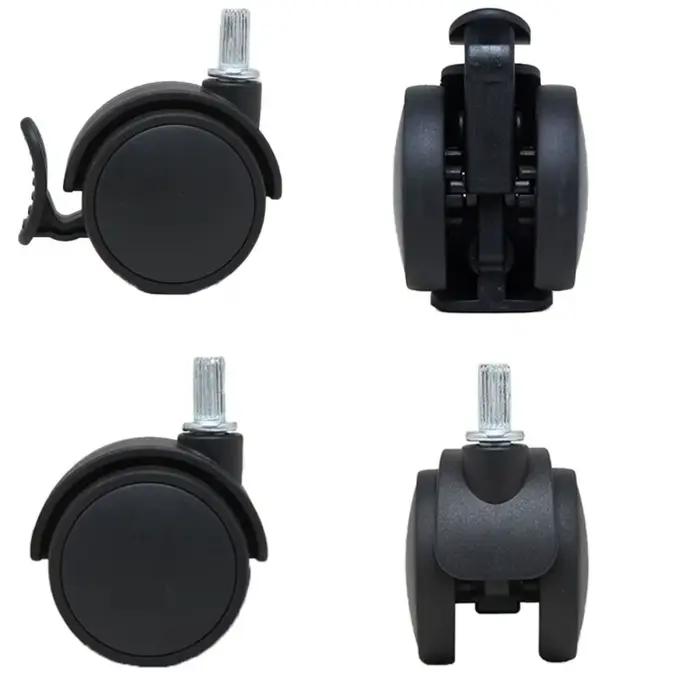 Outil 1.2/2 pouces meubles roues universelles roue de remplacement 360 ° Roulette de chaise de bureau rotative en