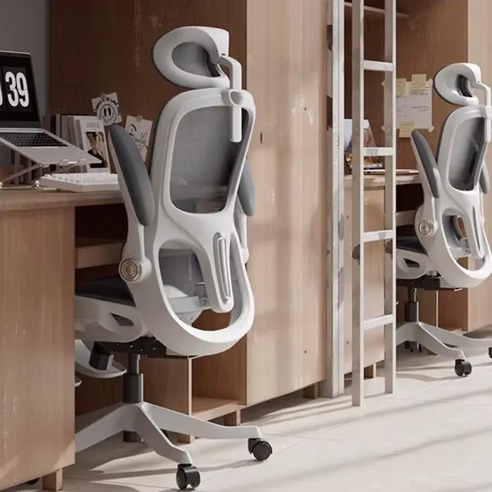 Maille sédentaire chaise de bureau coussin accoudoirs ergonomique repose pied