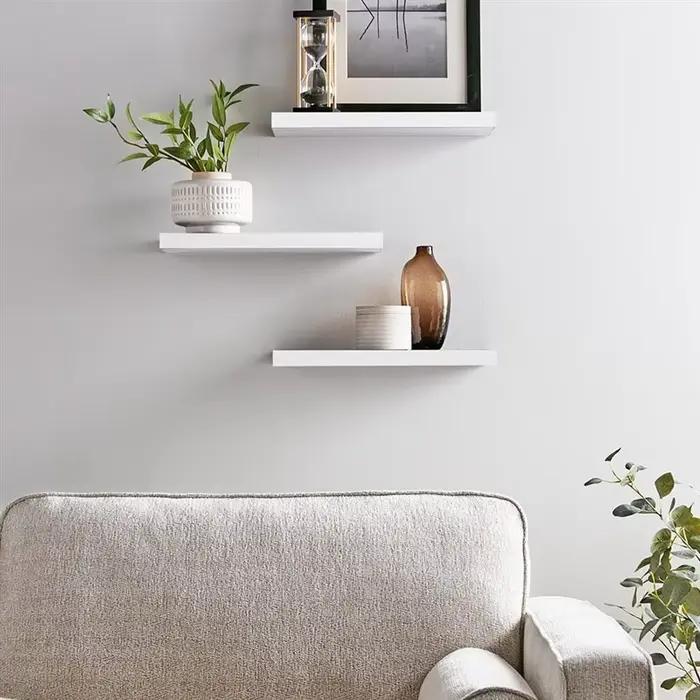 Étagères flottantes souples pour mur en osier noires étagères murales pour chambre à coucher salon cuisine occasions spéciales