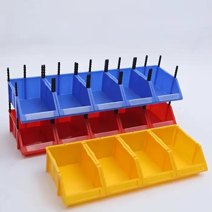 Bacs de rangement empilables pour matériel en plastique bleu robuste pour garage atelier maison occasions spéciales organisation efficace