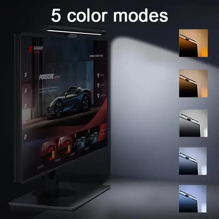 Lampe de bureau LED double face pour écran de moniteur barre lumineuse RGB éclairage gradation travail étude lecture jeux ambiance d'ordinateur