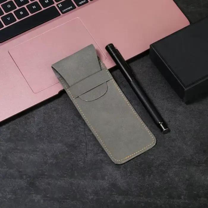 Étui à stylos en cuir Vintage