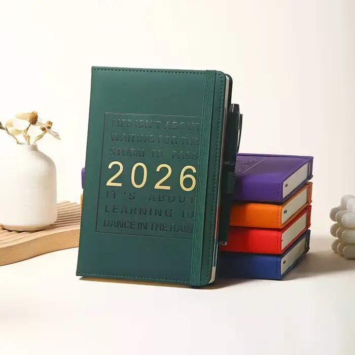 Planificateur A5 avec couverture en cuir PU