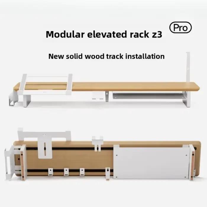Nouveau Z3 Pro support de moniteur en bois de chêne Riser organisateur de bureau d'ordinateur modulaire Tables