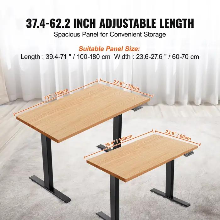 Pour cadre de bureau debout réglable 70-117cm de hauteur pieds