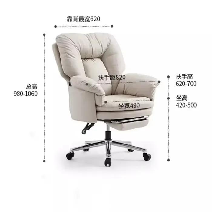 Reclimateurs pivotants chaise De bureau appui-tête repose-jambes