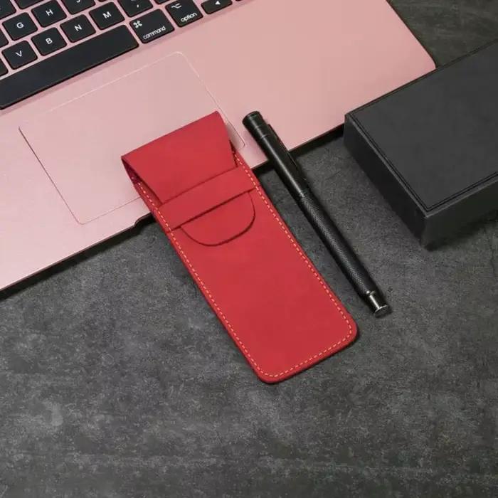 Étui à stylos en cuir Vintage