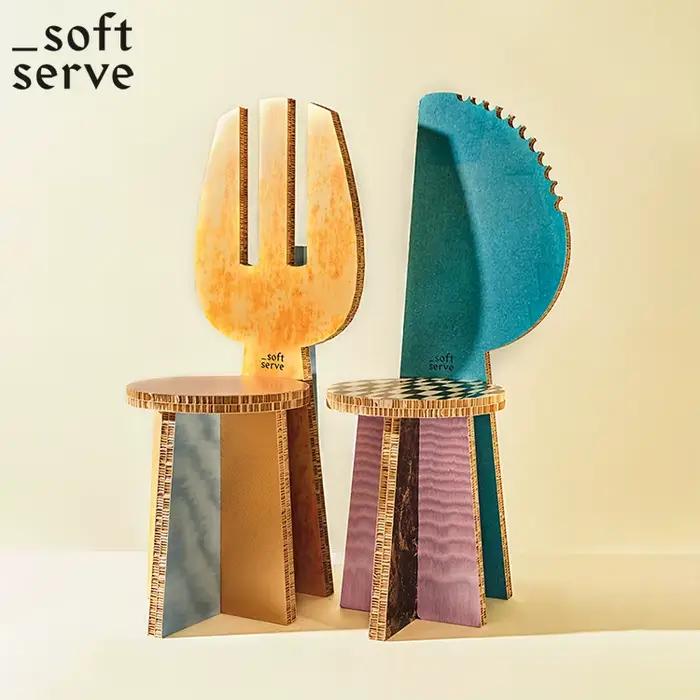 Chaise de designer haut de gamme créative en forme de couteau et de fourchette