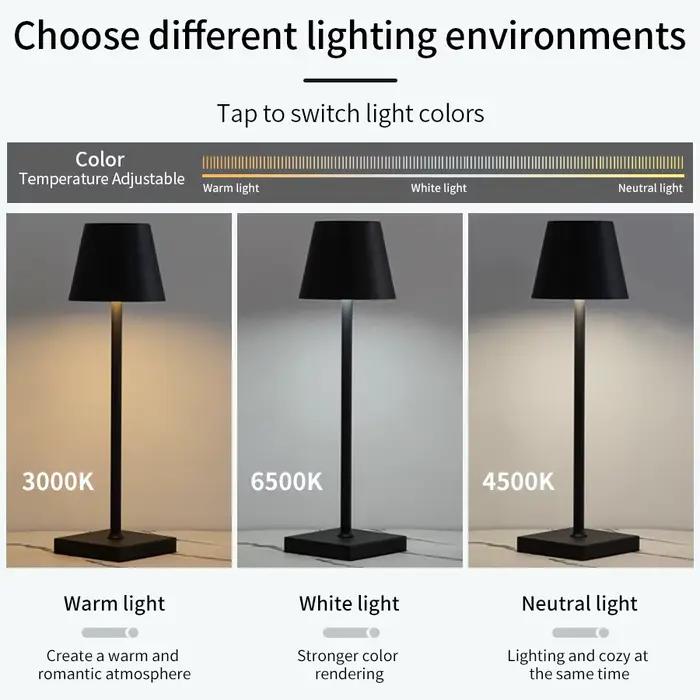 Lampe LED de Table Rechargeable avec Joli Tactile