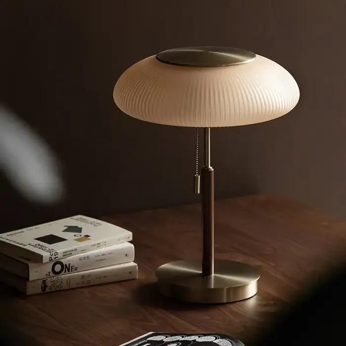 Lampe de Table nordique Vintage en bois massif