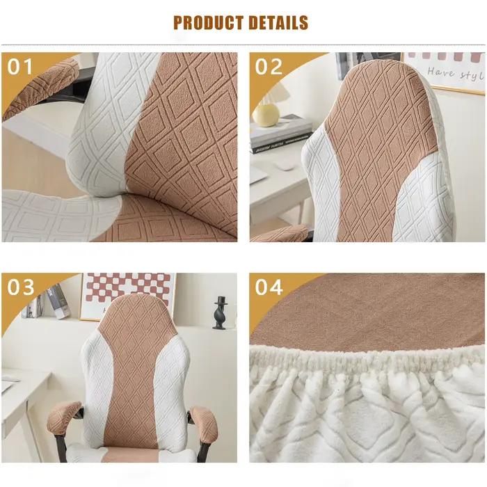 Nouvelle housse de chaise de jeu élastique double matériau pour chaises d'ordinateur de bureau
