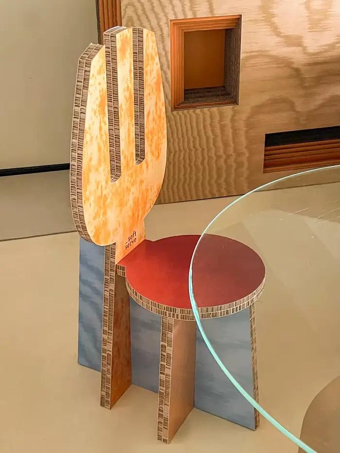 Chaise de designer haut de gamme créative en forme de couteau et de fourchette