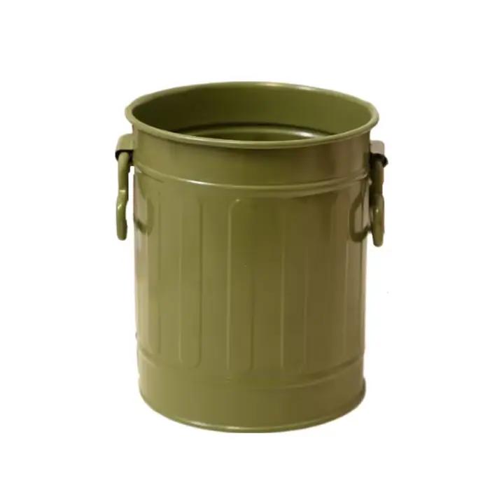 Récipient de rangement de bureau en plastique grande capacité style rétro américain pour pinceaux de maquillage et ornements blanc rose vert