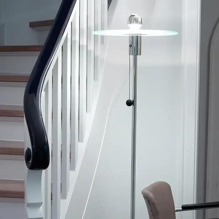 Lampadaire Simple design italien lampe sur pied moderne en argent pour salon chambre décor intérieur
