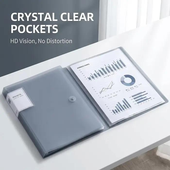 Dossier de présentation gris à pochettes