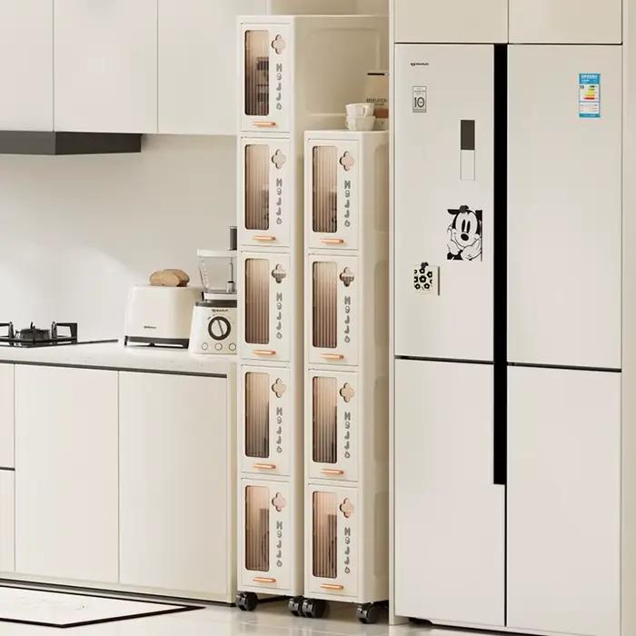 Armoire de rangement mobile mince