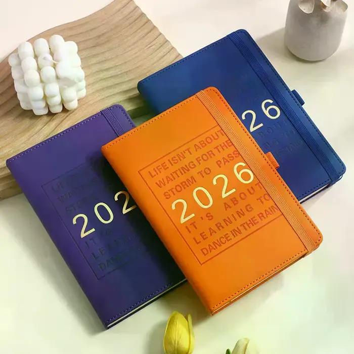 Agenda 2026 A5, carnet en cuir PU