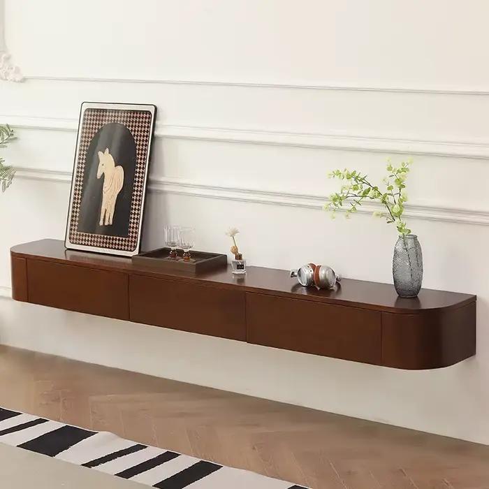 Meuble TV sur pied en bois blanc moderne pour salon avec rangement pour support TV occasions spéciales