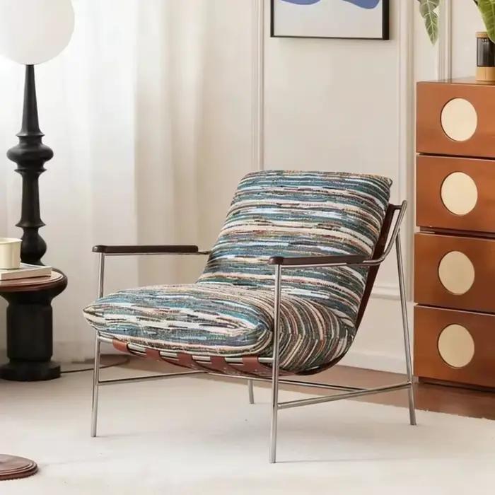 Fauteuil de salon en chenille avec fonction de réglage électrique pour un confort maximal et un design moderne minimaliste pour la décoration d'intérieur