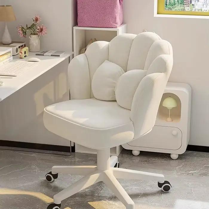 Chaise de bureau confortable avec dossier fixe et accoudoirs ergonomiques pour la maison, le bureau et la chambre à coucher