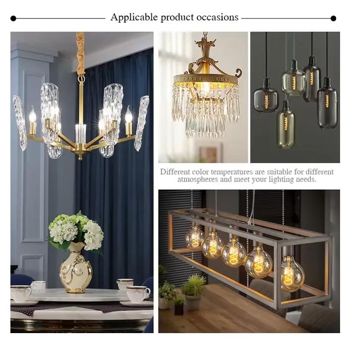 E14 E27 lumière spirale G80 G95 G125 LED ampoule à Filament 220V 4W 2200K rétro Vintage lampes éclairage décoratif lampe Edison à intensité variable