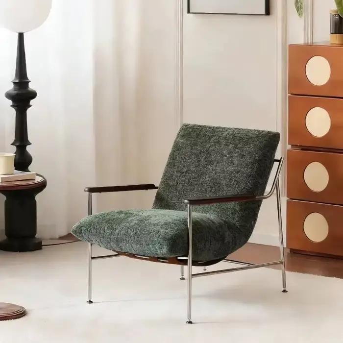 Fauteuil de salon en chenille avec fonction de réglage électrique pour un confort maximal et un design moderne minimaliste pour la décoration d'intérieur